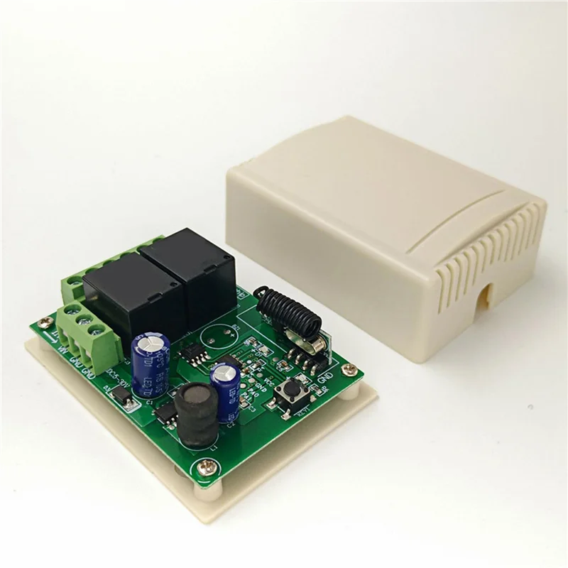 AB41-2X 433Mhz Remote Control Switch Wireless Relay 2CH Module RF Transmitter DC 5V 12V 24V 30V For Garage Door Light Lamp