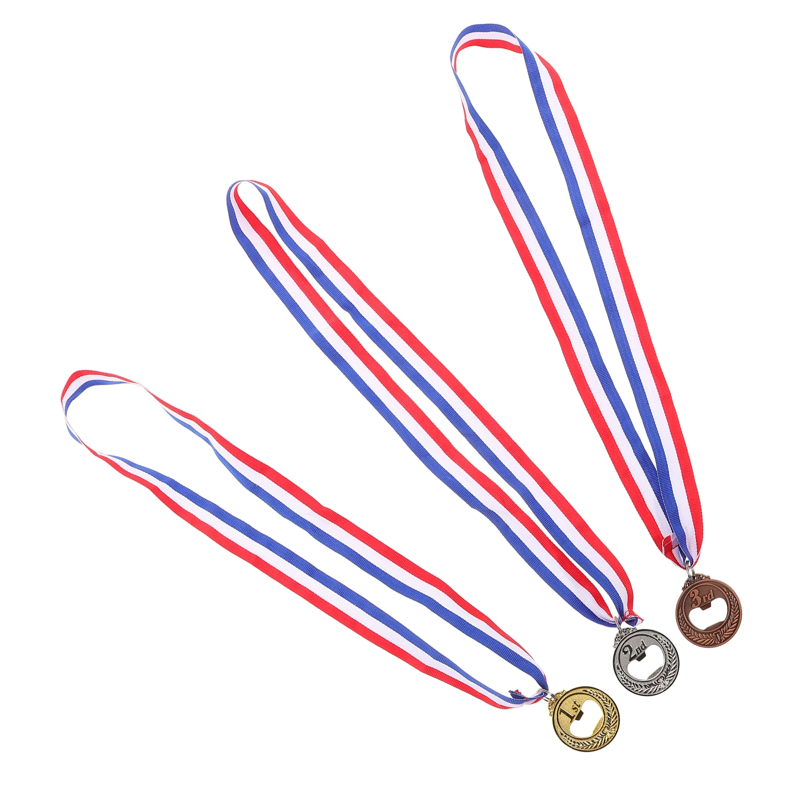 

3 Pcs Medal Shaped Bottle Opener Creative Design Wedding Party Beer Accessories Durable Material Novelty Carnival