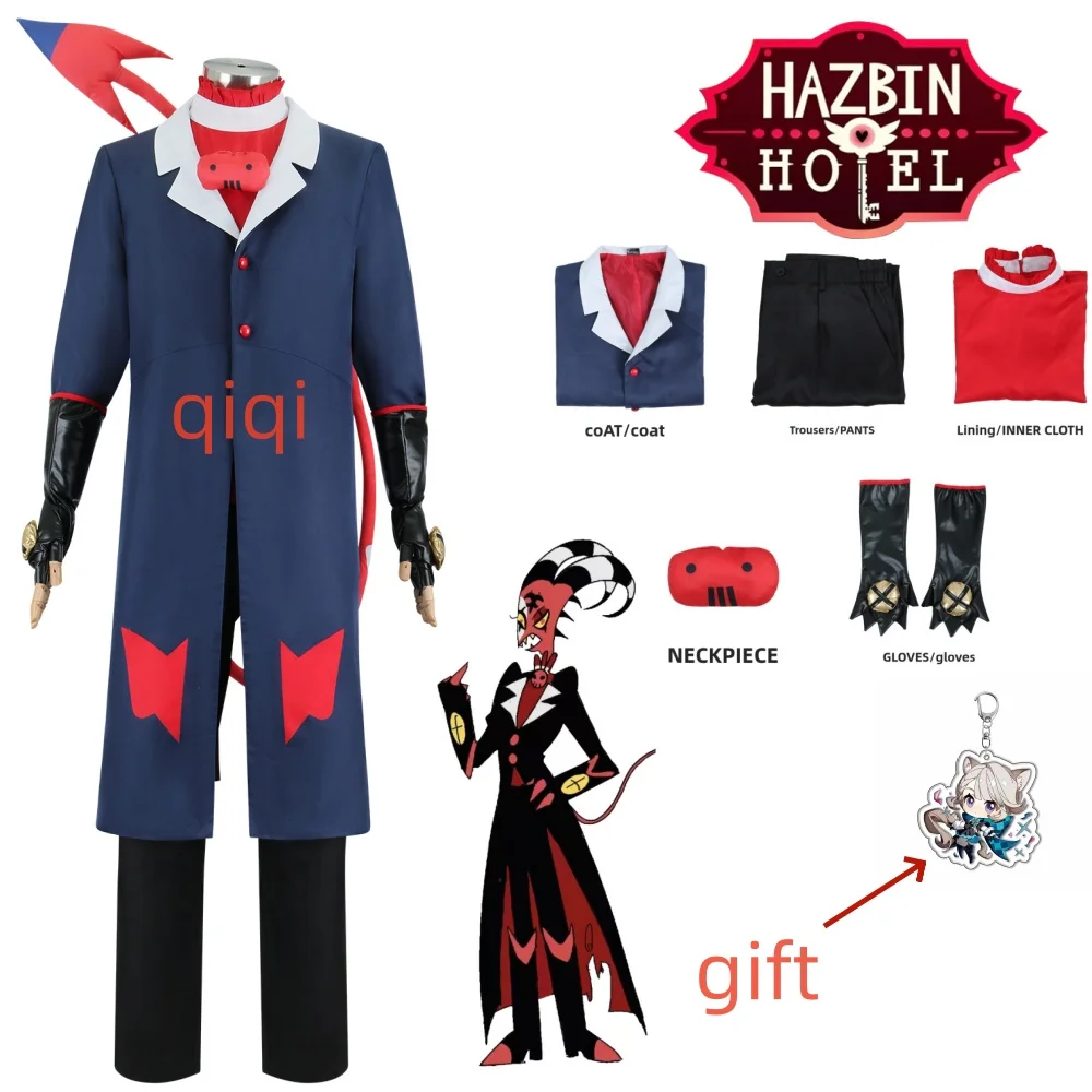 Blitzo Blitz Helluva Cosplay Costume Boss Clothes Uniform Cosplay Demon Halloween Party Fancy Clown Outfit Adult Kids Size