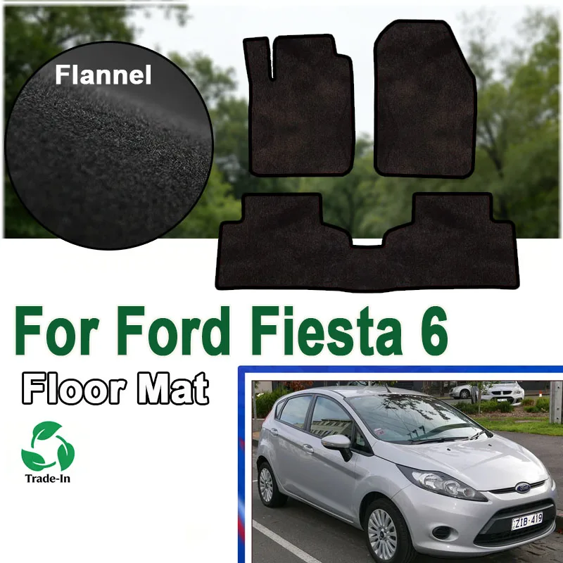 

Фланелевые коврики для Ford Fiesta 6 MK6 2009-2017 (2010, 2011, 2012, 2013) — автомобильные напольные коврики, покрытия для пола, панели, подстилки для ног