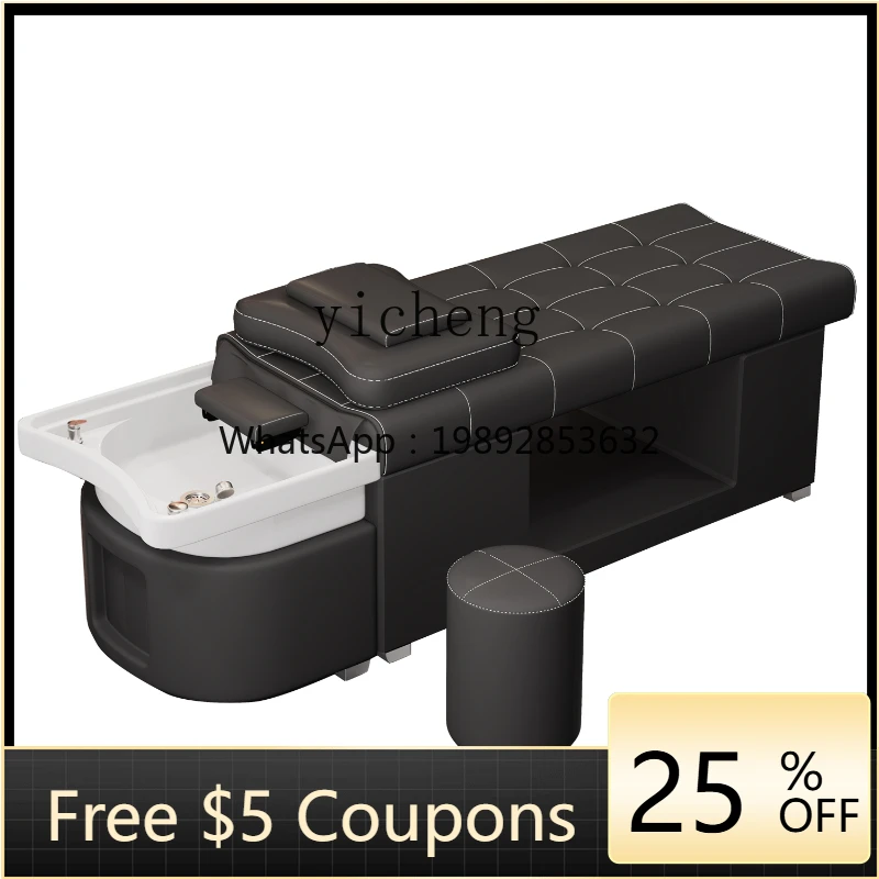 LYY    ceramic basin head treatment shampoo bed barber shop water circulation fumigation beauty salon flush bed