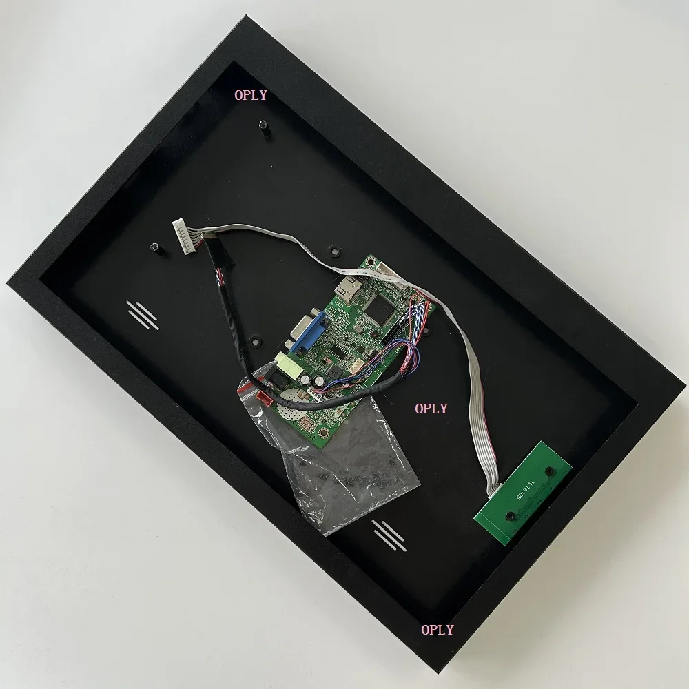 Placa controladora 58c vga lvds hdmi, caixa de metal compatível com n154i1 n154i2 15.4 "painel 1280x800 led tela lcd