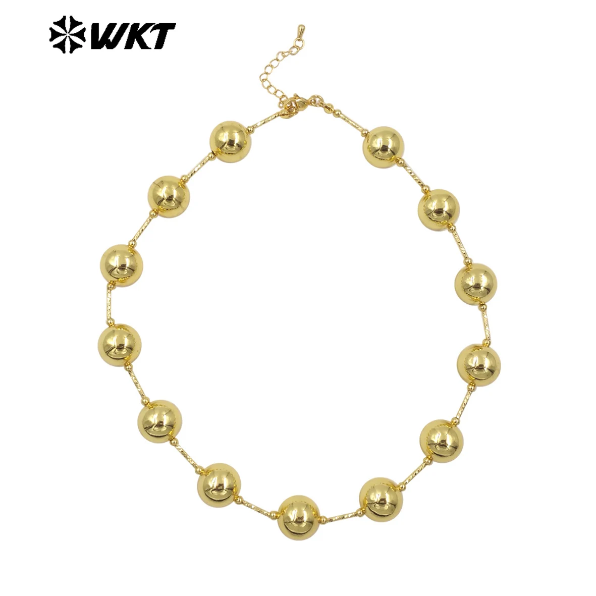 WT-JFN08 WKT New Special Design With 18k Gold Round Beads For Girls Evening Dress Jewelry Necklace Accessories