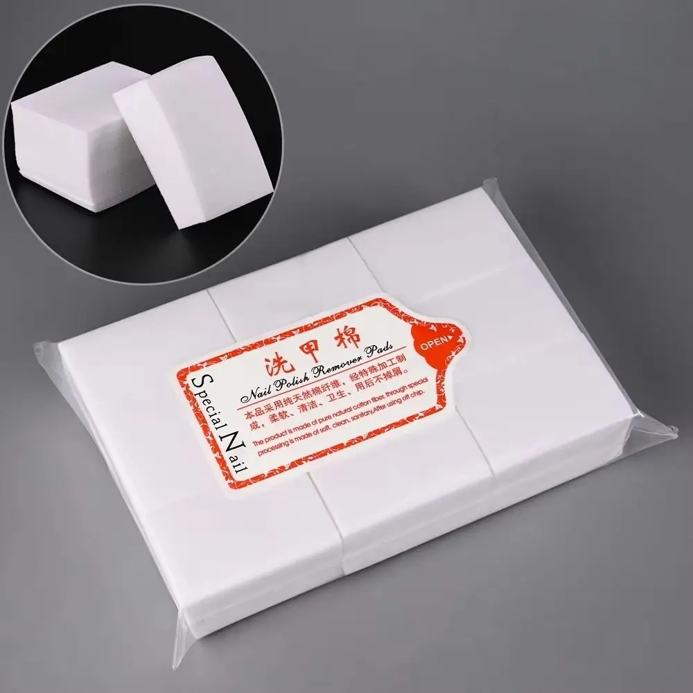 1000/540pcs Soft UV Gel Polish Removal Nail Cotton Clean Manicure Lint-Free Wipes Paper Pad Absorbent Wipe Napkins Nail Wipe