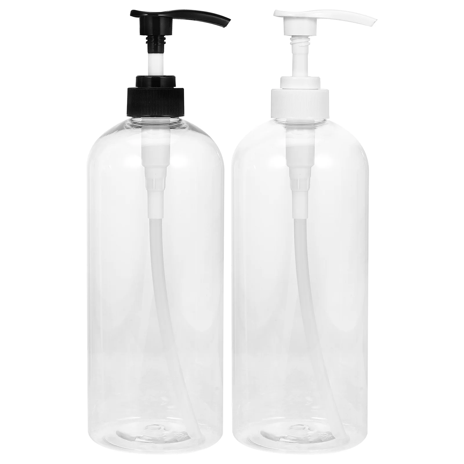 2 Stück transparente Seifenspenderflaschen, 1000 ml, tragbare Handpumpe, Shampoo, Spülung, Reise, Badezimmer, nachfüllbar