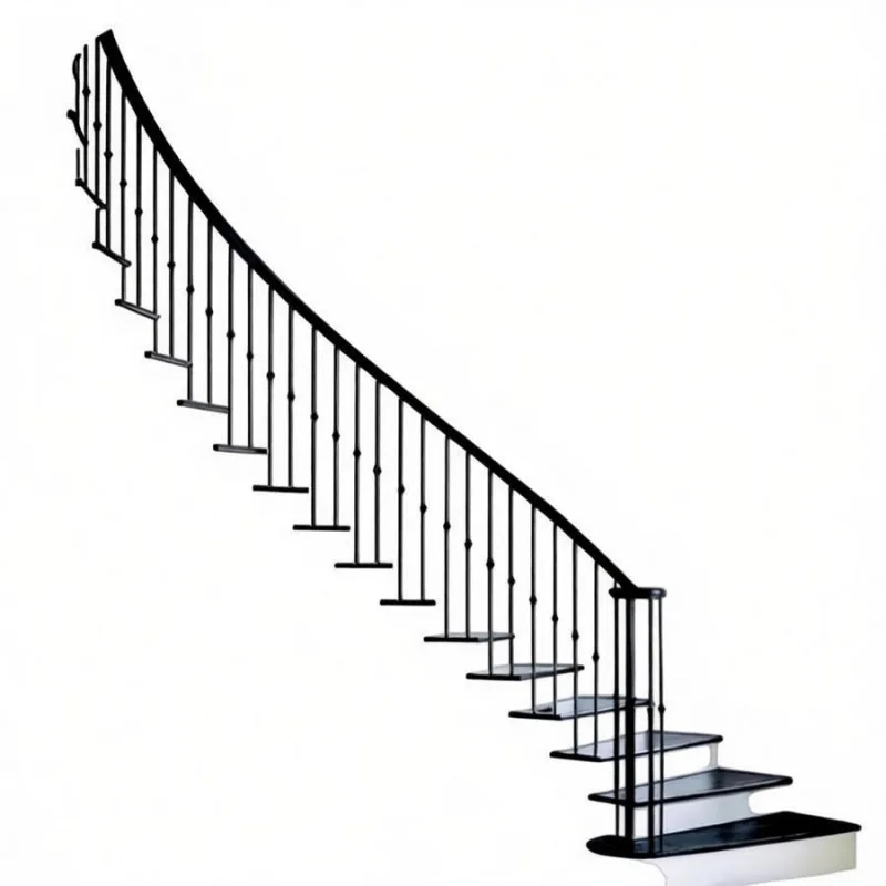 Wrought iron stairs retro French curved stairs duplex floor step ladder