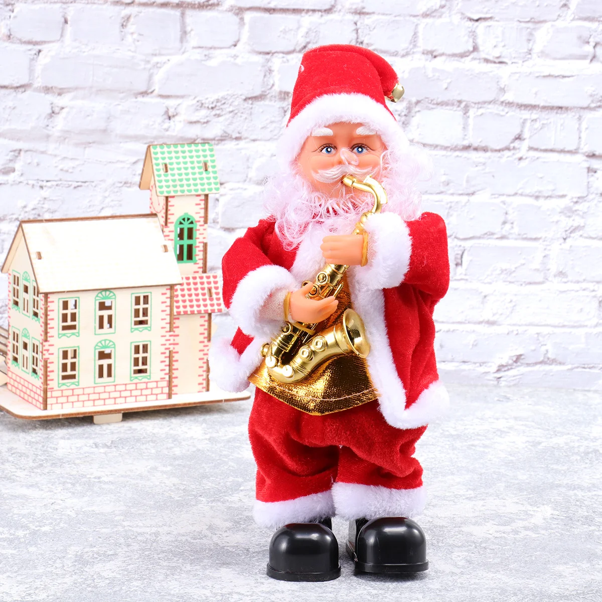 

Dancing Singing Santa Claus Christmas Toy Operated Musical Moving Figure Holiday Decoration (Saxophone)