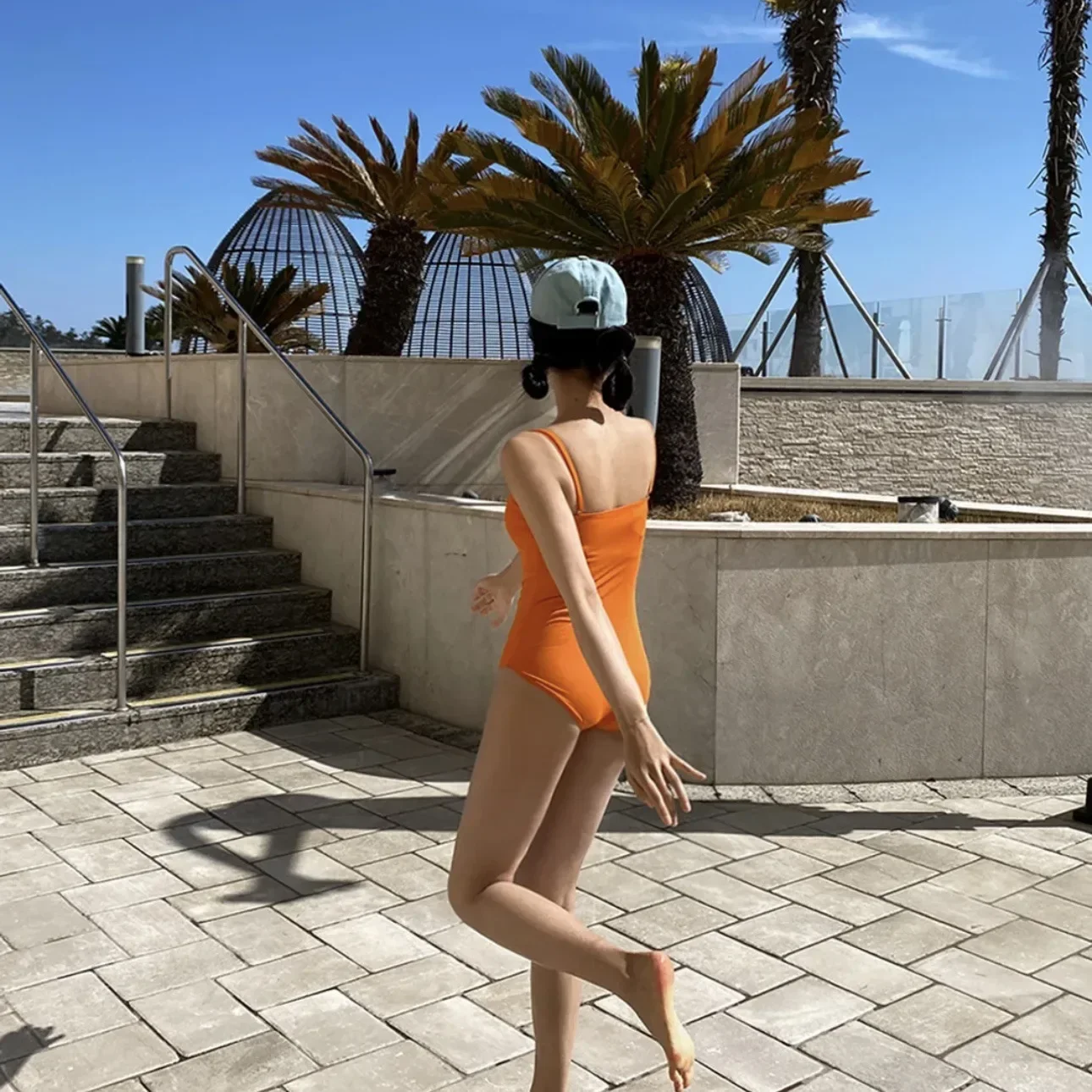 Summer Hot Sale Of The Season Korean Style Minimalist Bikini Swimsuit Women's One-Piece Swimming Costume Small Chest Design Fash