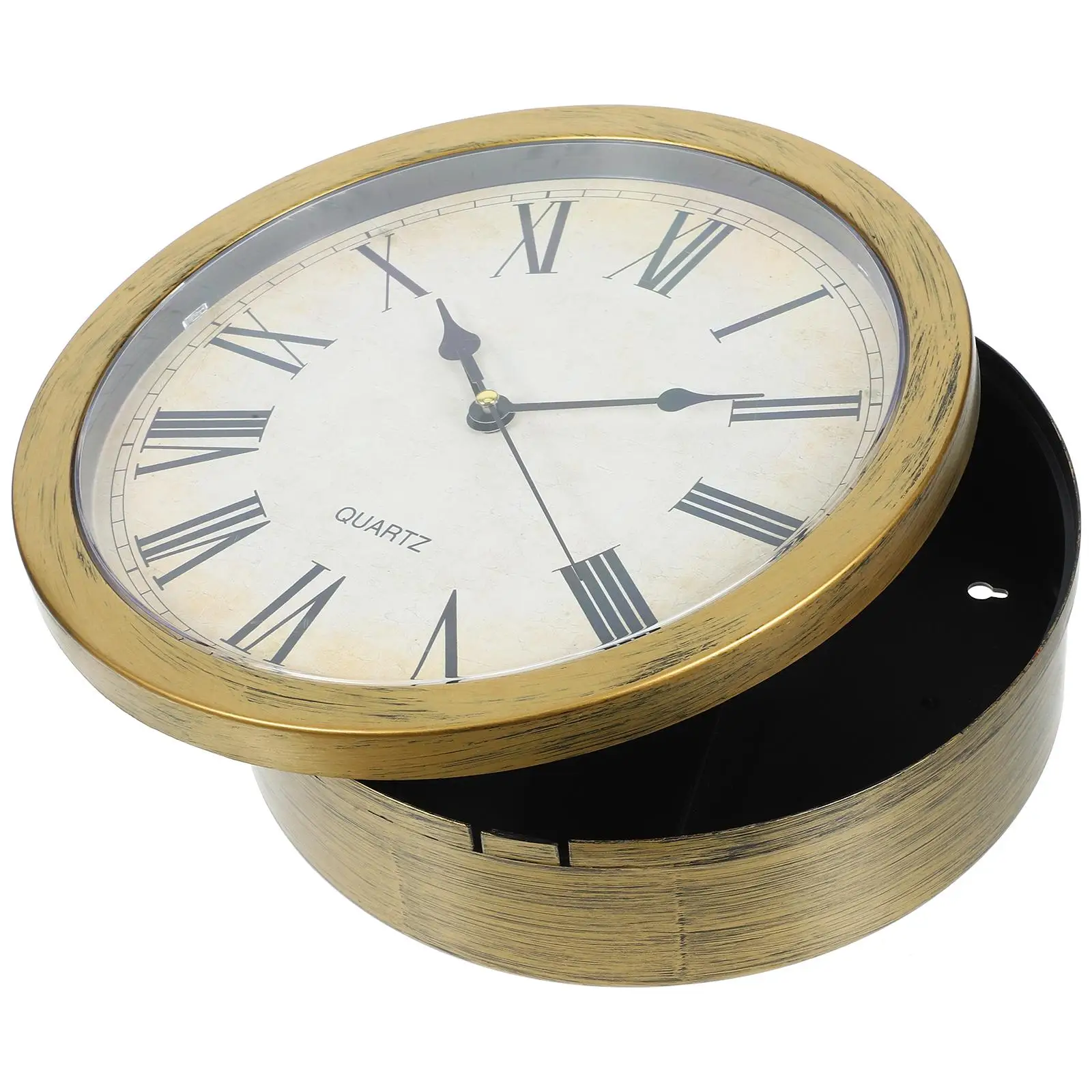 Reloj de seguridad Relojes de joyería de pared Caja fuerte vintage de alta calidad con oculto
