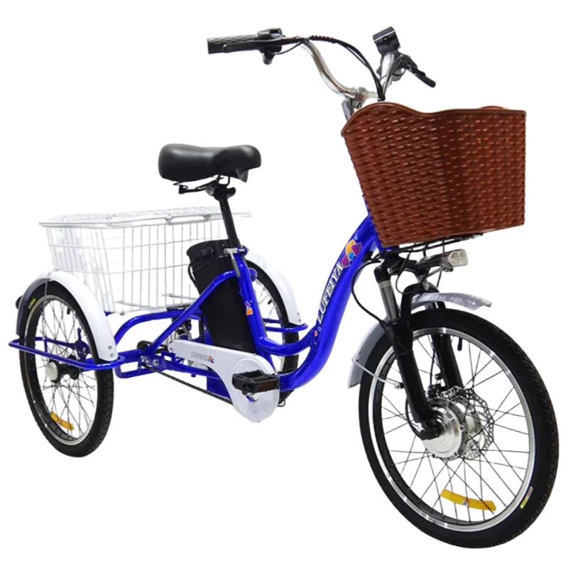 Electric Tricycles Adult With Pull Basket/Seat Three Wheel 48V 350W Fashion Electric City Bike For Women With Lithium Battery