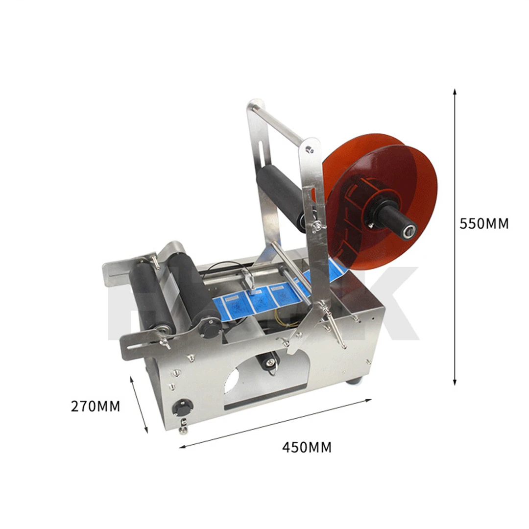 Semi Automatic Stainless Steel Round Bottle Labeling Machine, Adhesive Sticker Labeling Machine, Electric Bottle Labeller