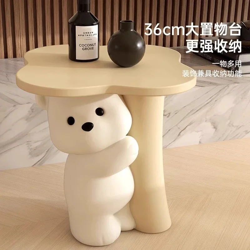 Tavolino da caffè con orsetto carino, ornamento per soggiorno, mobile TV dal pavimento al soffitto, decorazione sul comodino, articoli per la casa