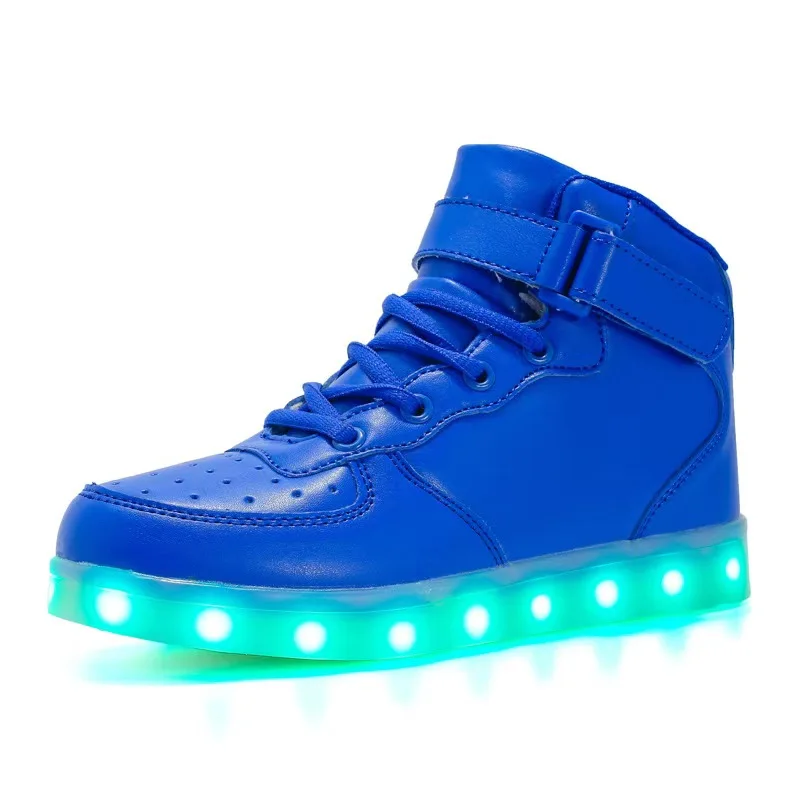 Children Glowing Sneakers Kid Luminous Sneakers for Boys Girls Led Women Colorful Sole Lighted Shoes Men Usb Charging Size 46