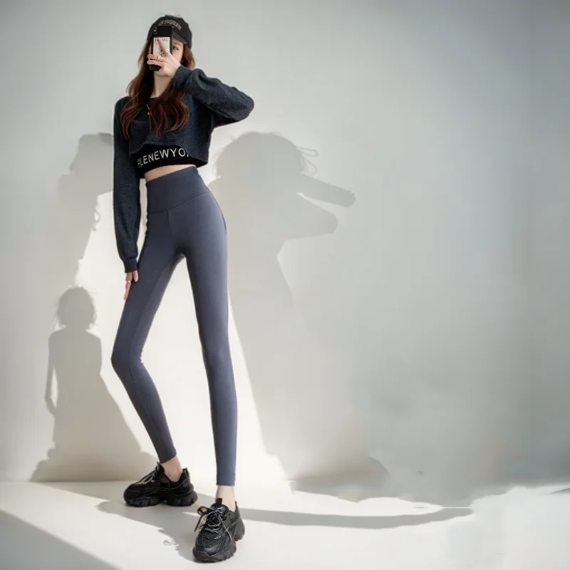 

Leggings For Fitness Woman Seamless Knitted Fabric Tummy Control High Waist Cozy Booty Lifting Training Pants Trend Micro Horn