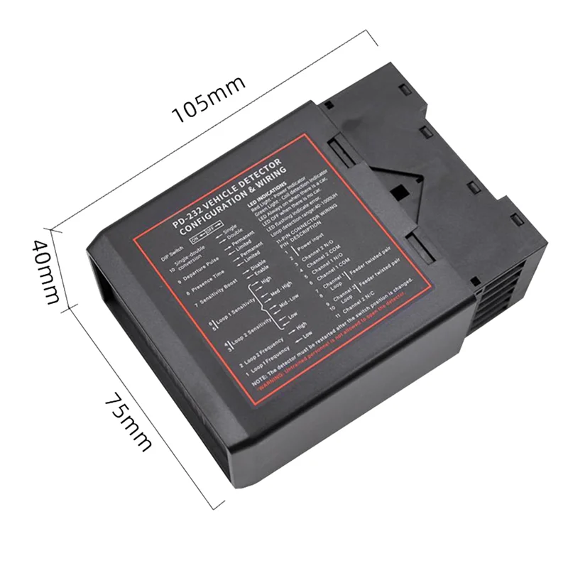 AA84 Smart Parking Double Channel Vehicle Exit Car Loop Detector PD232 Loop Detector For Access Control System Parking System Bl