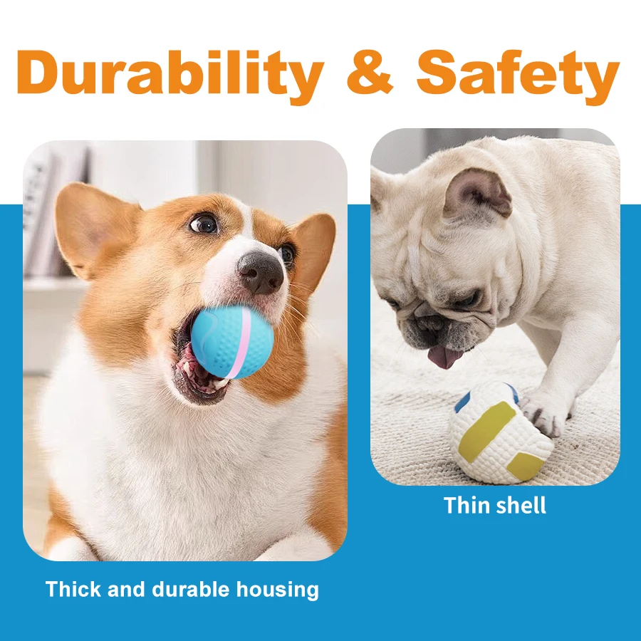 Smart Interactive Pet Dog Chew Toys Ball Electronic USB Rechargeable Luxury TPU Pet Dog Ball Toys