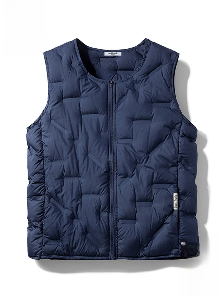 

PaulFrank Pure Color Men's down Vest Large Mouth Monkey Loose Fit Warm Simple ex Svel Jaet for Winter