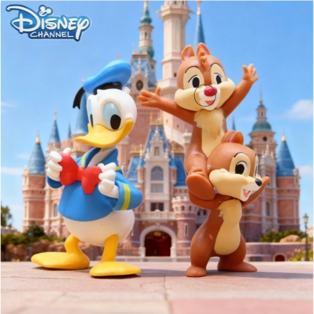 7 سنتيمتر ديزني Kawaii دونالد داك رقاقة ديل عمل الشكل نموذج صغير هواية لعبة هدية عيد ميلاد كعكة الطرف الديكور الاطفال سحر دمية