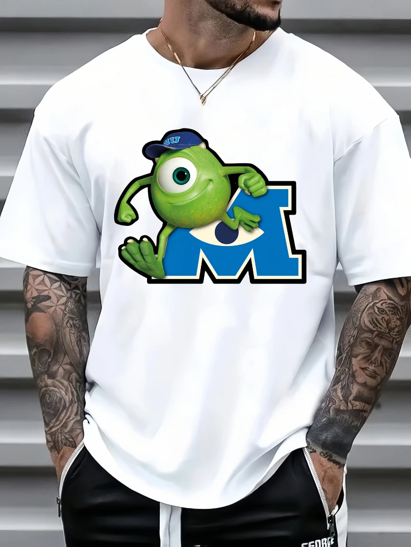 

Мужская официальная футболка Disney Monsters Electric Company Mike Wozovsky — логотип Green Mike и дизайн в стиле Sully