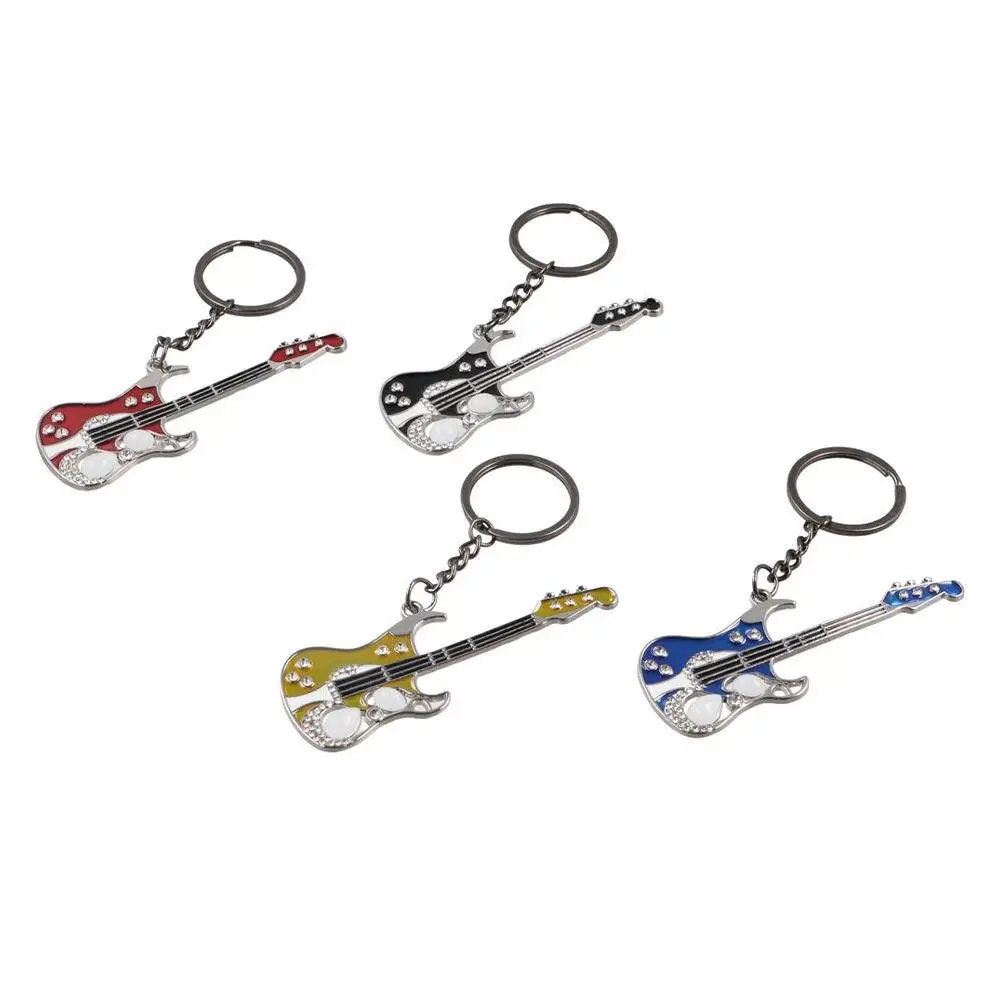 

Милый брелок-гитара в форме гитары, миниатюрный, из сплава, в стиле Y2K, креативный, с декором, подвеска для сумки