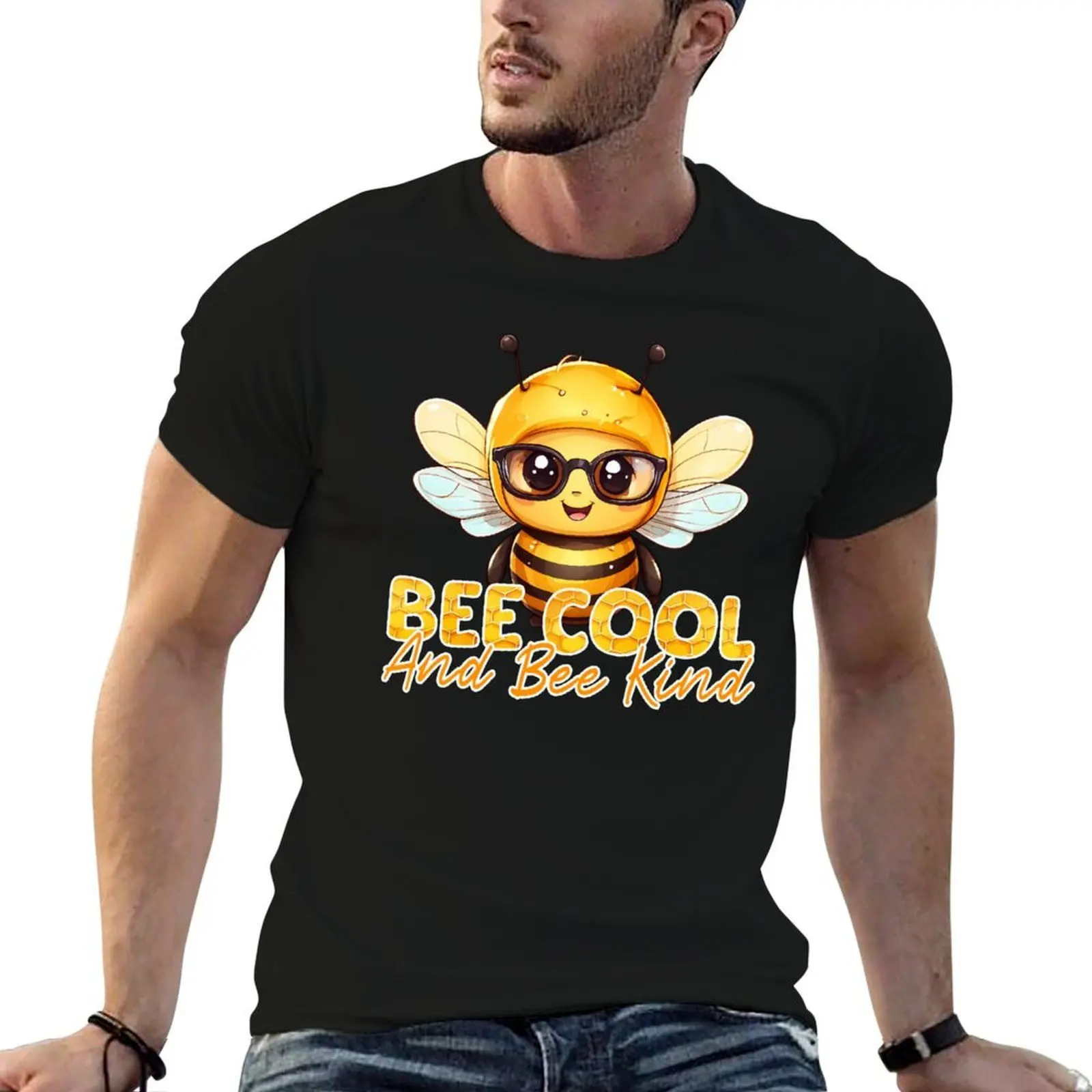 Bee Cool and Bee Kind T-Shirt new edition oversized t shirt fruit of the loom mens t shirts
