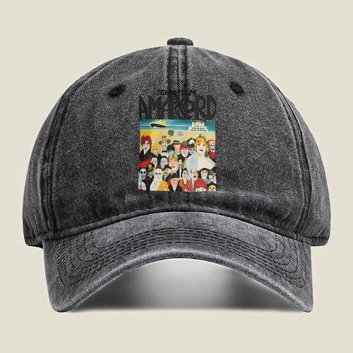 

Amarcord - Movie Tribute Art Washed Baseball Cap