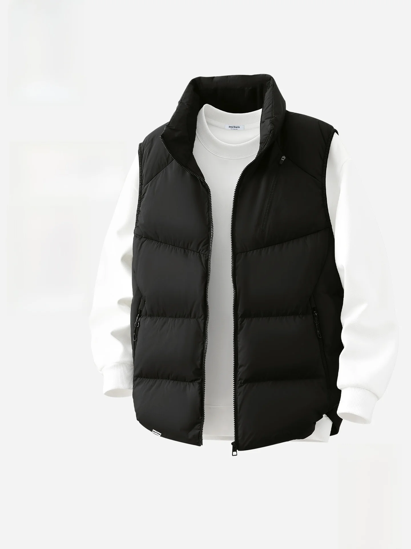 

Жилет M Jaet Du с воротником-стойкой, черный, осенне-зимний, американский дизайн, молодежный, модный, утепленный.