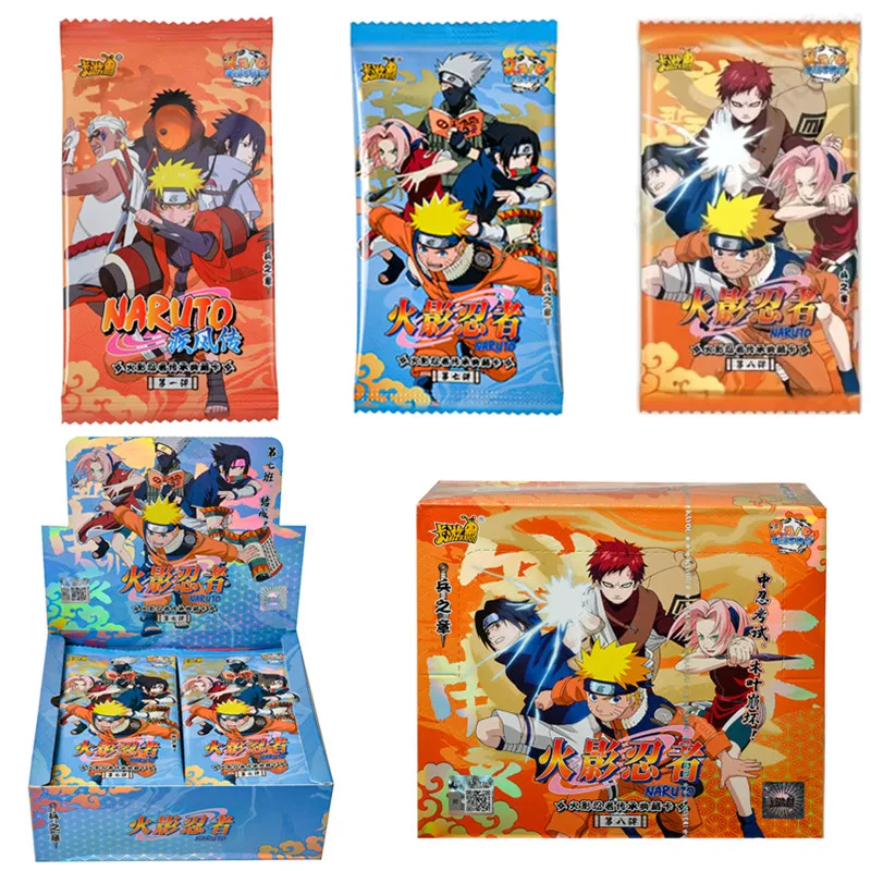

KAYOU Original Naruto Cards Uzumaki Sasuke Ninja Game Collection Rare Cards Box Flash Card Toys For Children's Christmas Gift