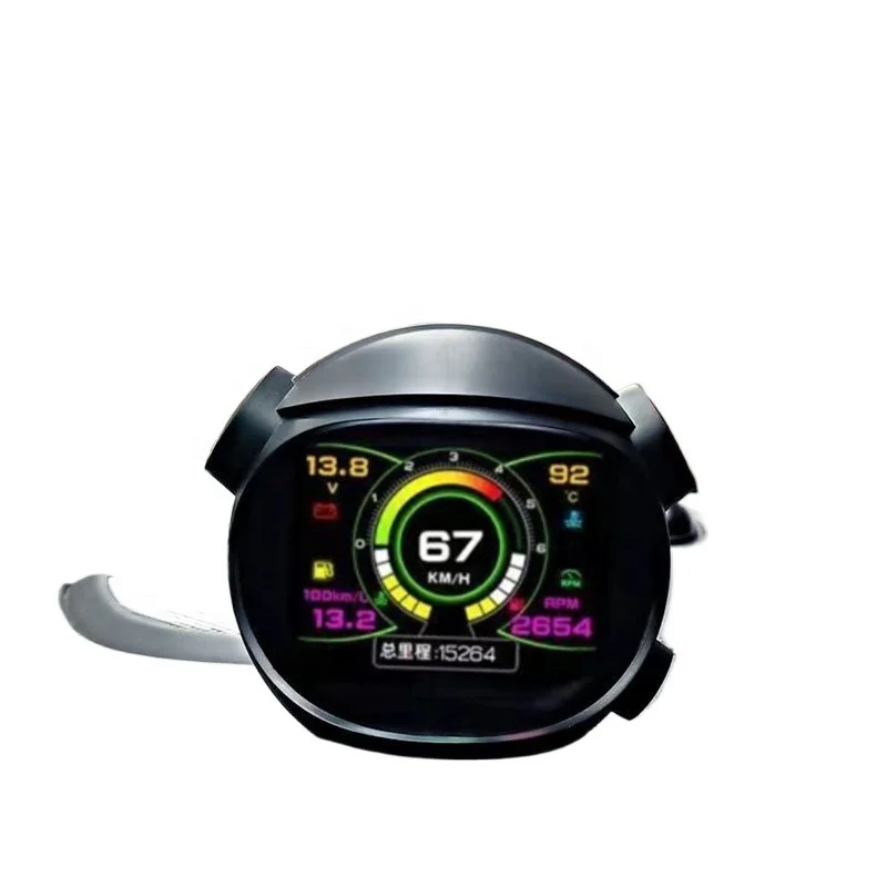 HUD Car Head-up Display Multi-function Car-mounted LCD Speedometer  Water Temperature Gauge