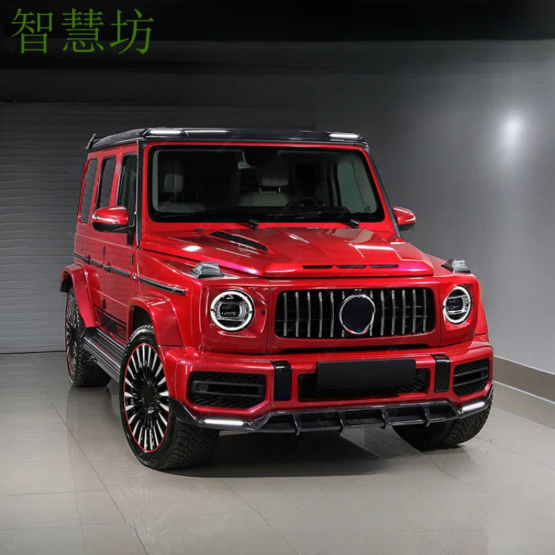 Suitable for Mercedes-Benz G-Class W464 with front lip and rear diffuser, T-shaped carbon fiber body kit