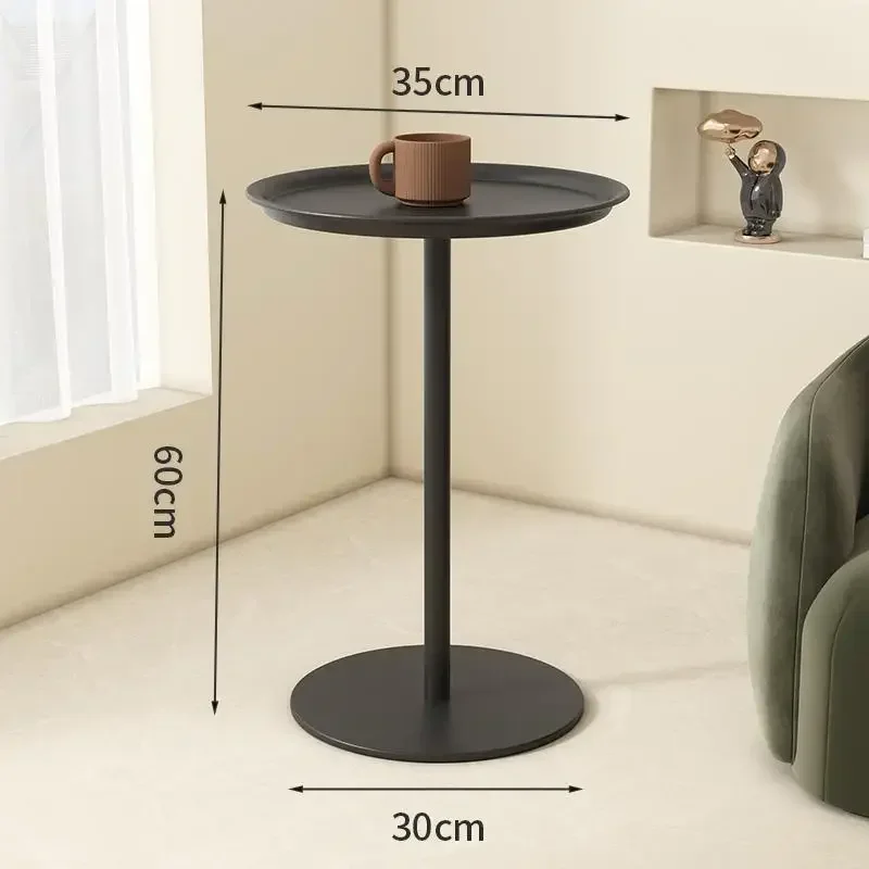 Mesa de centro, sofá de estilo silencioso, mesa auxiliar para apartamento pequeño, mesa de hierro Simple moderna móvil