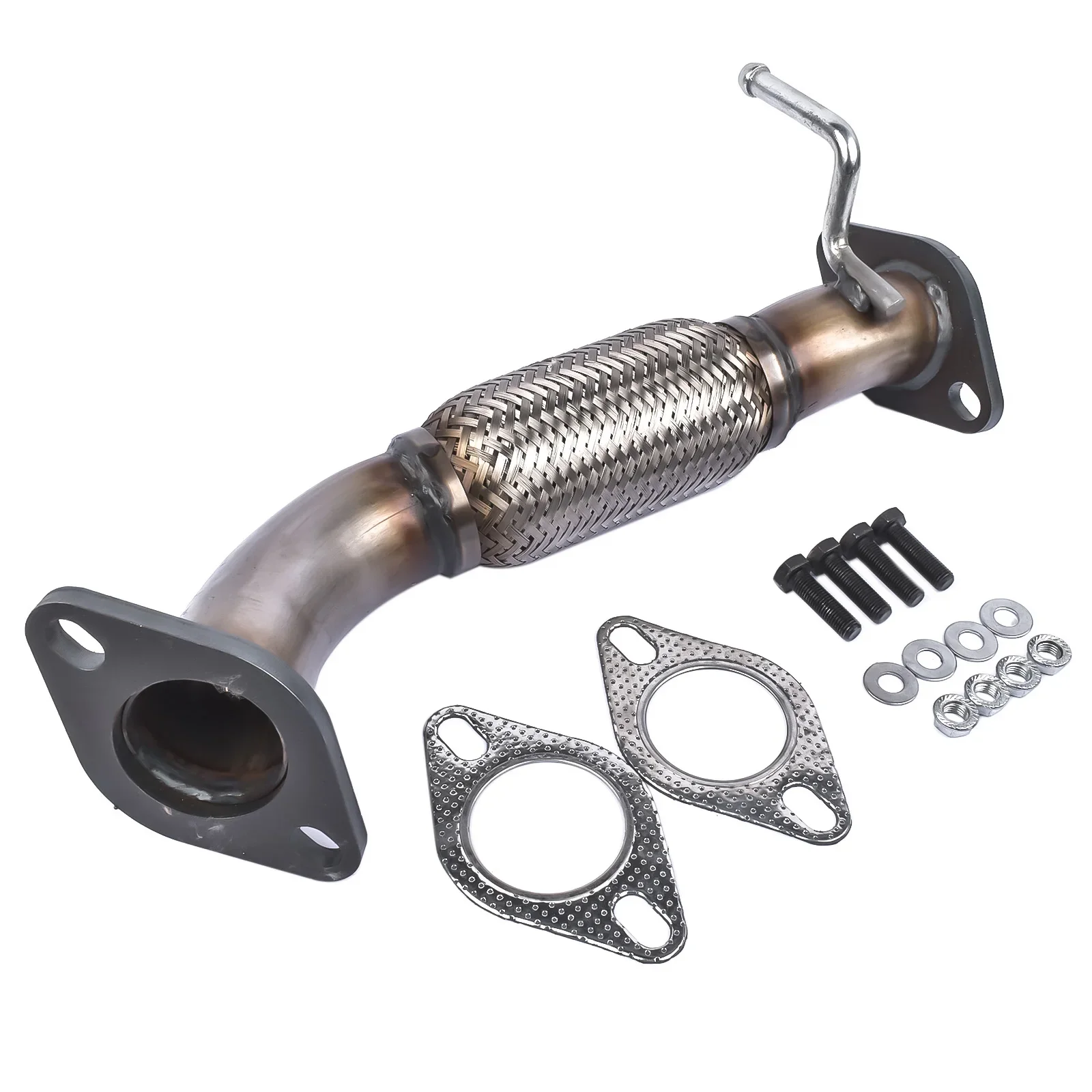 

Передняя гибкая труба выхлопной системы для Hyundai Sonata 2011-2015 Kia Optima 2011-2016 2,4 л с портами датчика кислорода, автомобильные детали, инструменты