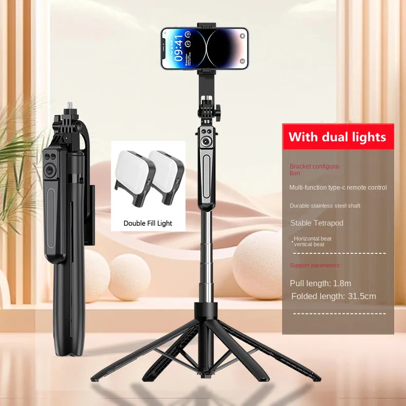 FANGTUOSI Neue 180 cm kabellose Selfie-Stick-Halterungen mit Telefonhalter, Stativ für Smartphone, Kameraständer mit Bluetooth-Auslöser 3
