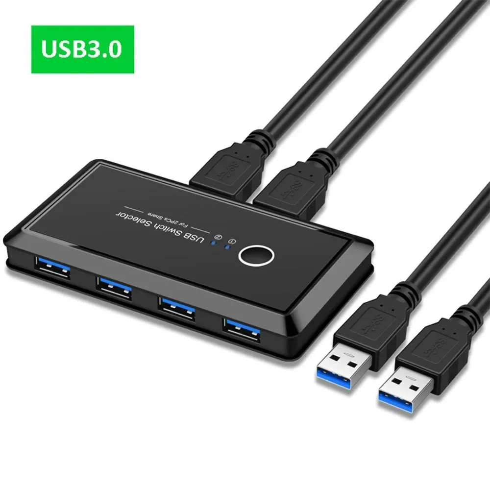 Pop USB KVM Switch Adapter USB 3.0 Switcher 2 Input 4 Output USB Switch KVM Switcher Printer Sharer For Computer Keyboard