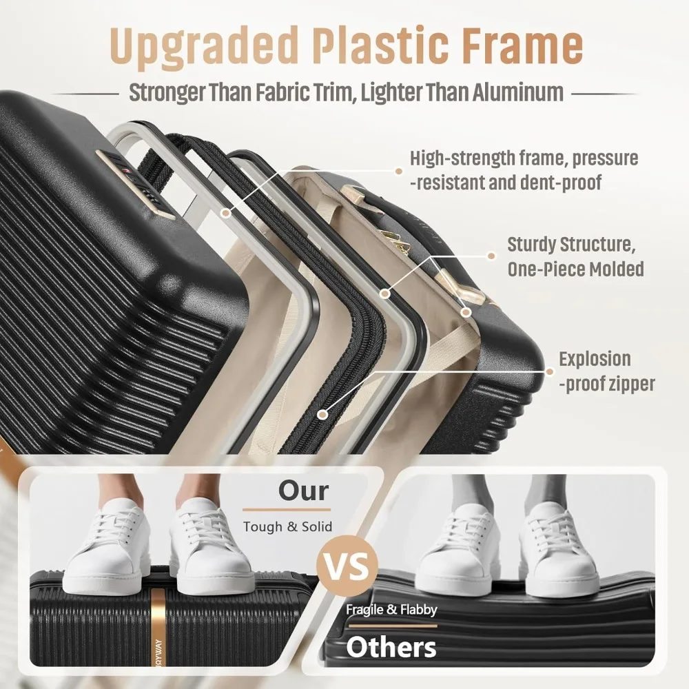 Durable ABS Hardshell 20 Inch Spinner Luggage with TSA Lock for Business and Travel Suitcase