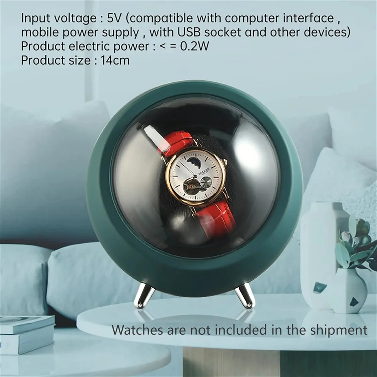 Watch Winder for Automatic Watches Watch Box Automatic Winder (Green)