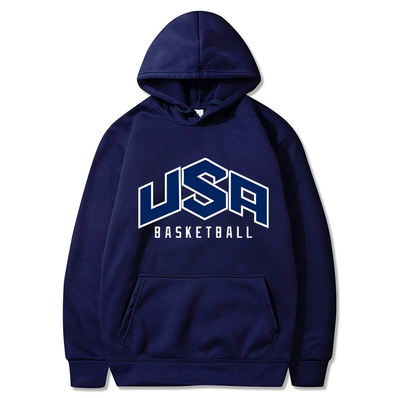 Men's And Women's Long Sleeves U S A Basketball Street Clothes Printed Mens Hoodie Fleece Oversized Sweatshirts Tracksuit