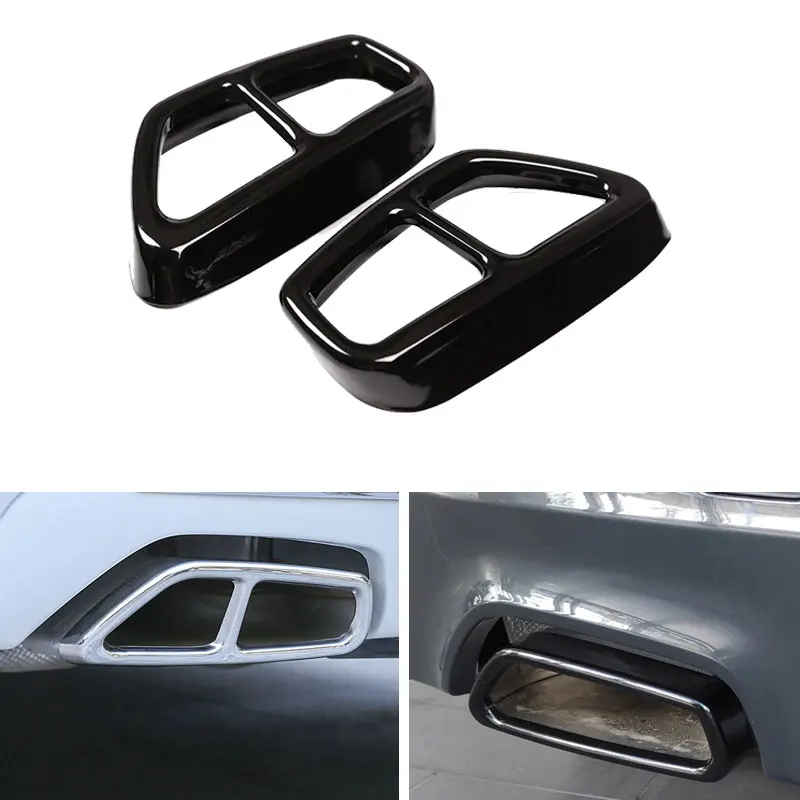 For BMW 5 6 Series GT G30 G38 G32 2018 - 2021 Stainless Steel Tail Muffler Exhaust Pipe Output Cover Car Accessories Trim