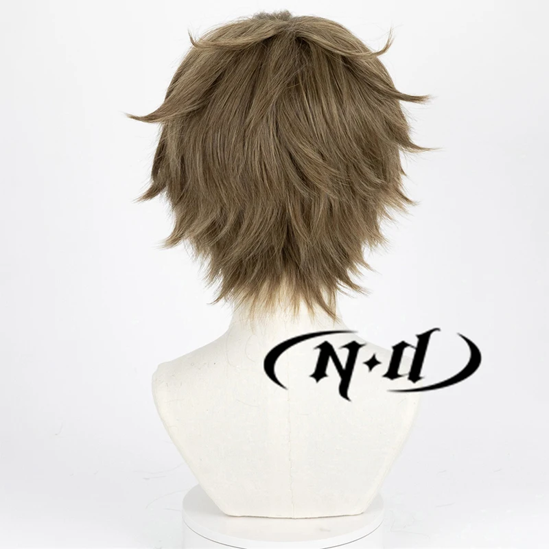 ND Takamine Midori شعر مستعار تأثيري لعبة فرقة نجوم تأثيري قصير بني أخضر الشعر للحزب موضوع زي كانيكالون عالي الجودة