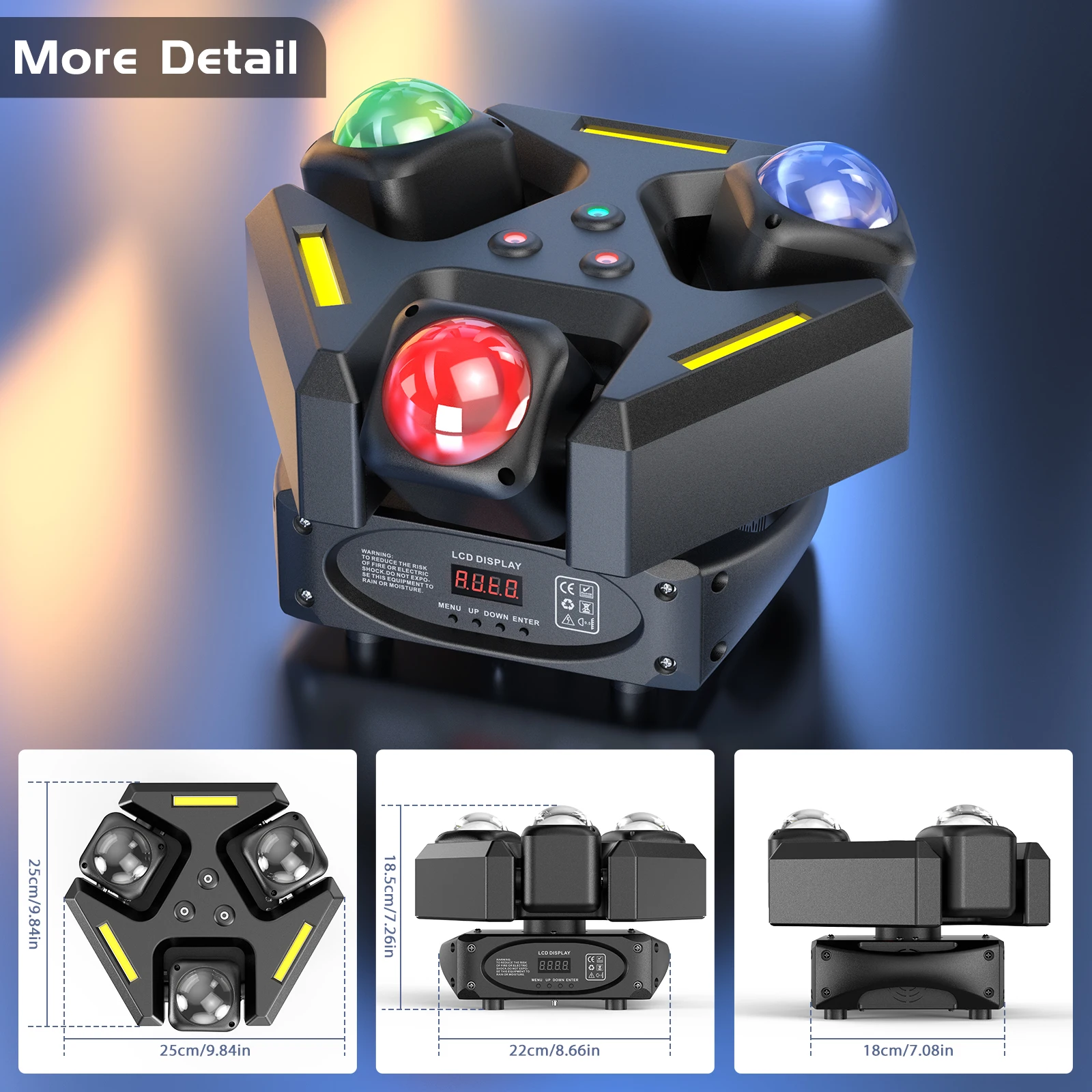 Imagem -06 - Somspot-moving Head Stage Iluminação Cob Led Projection Light dj Party Lights Disco Concerto Igreja Wedding Theater Rgb 120w