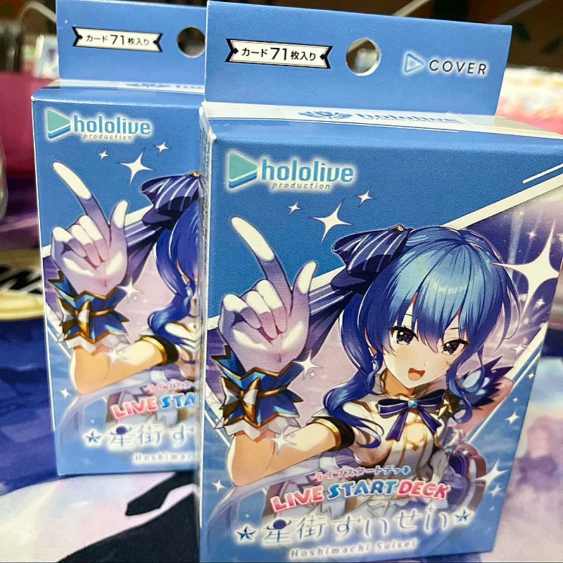 Versión Japonesa Hololive LIVE START DECK TCG Hsd Hoshimachi Suisei Sakura Miko Colección de Tarjetas de Youtubers Paquete de Juegos de Anime Regalos