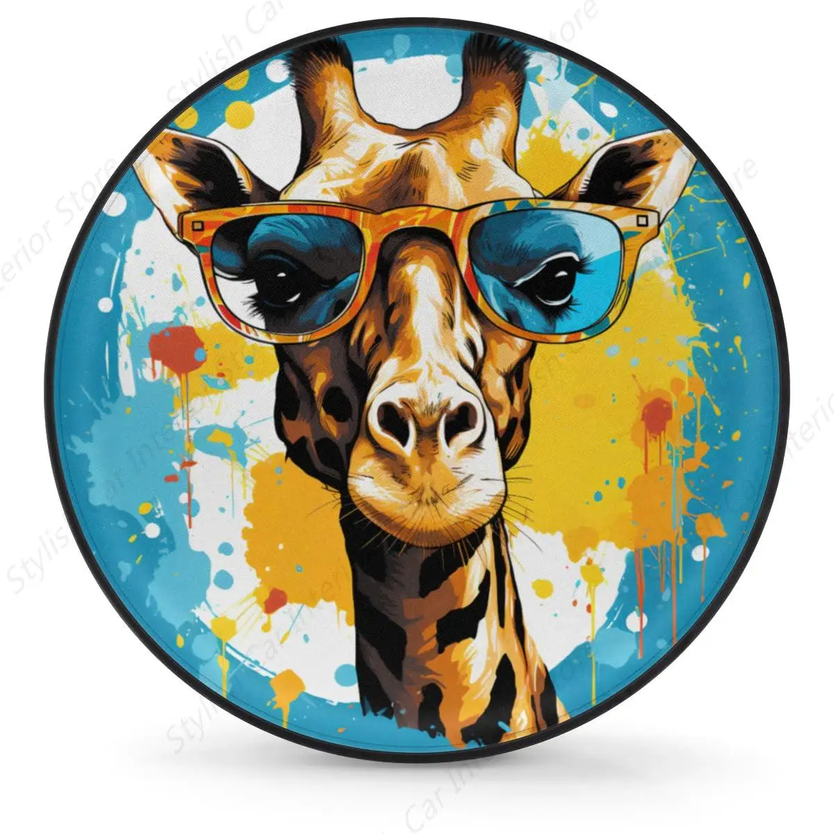 Funny Giraffe Tire Covers Universal Fit for Travel Trailer Camper Jeep RV SUV Truck Waterproof Wheel Cover for RV Trailer