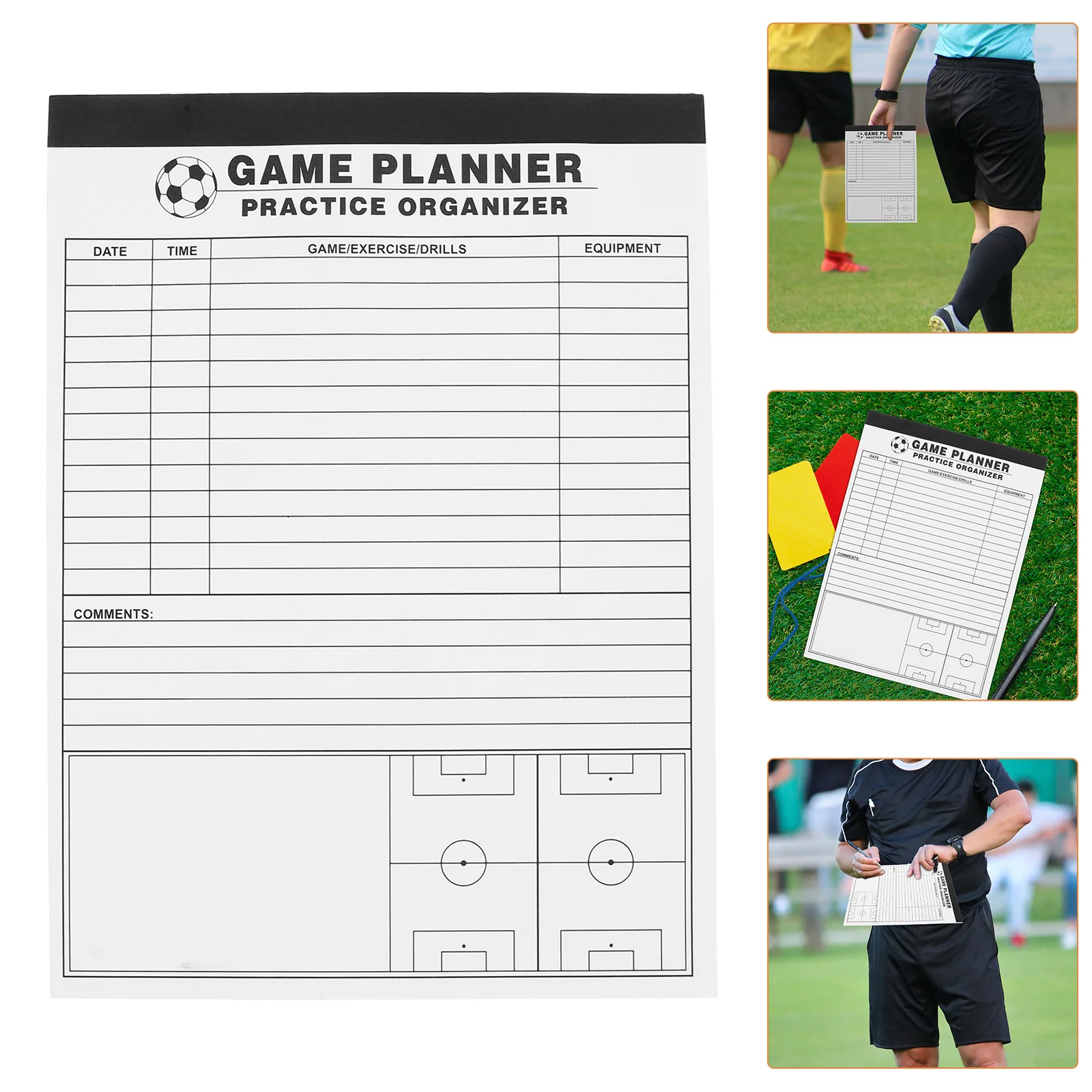 

Football Record Book Lightweight Scorekeeping Tool For Sports Tracking Minimalist Design Basketball Training Supplies