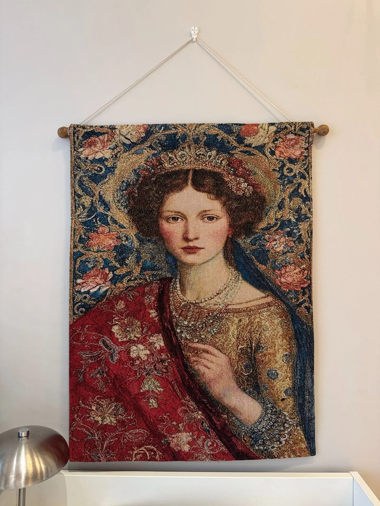 The Lady Medieval Tapestry Wall Hanging Jacquard Weave Gobelin Home Art Decoration Textile Size 70x50cm With Tapestry Tools