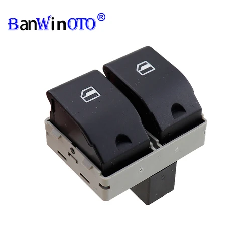 Imagen 2 del producto Interruptor de Panel de espejo eléctrico para ventana de coche, botón de Control de consola compatible con VW Polo 9N Fox Seat Ibiza Cordoba 6Q0 959 858, 6Q0959858