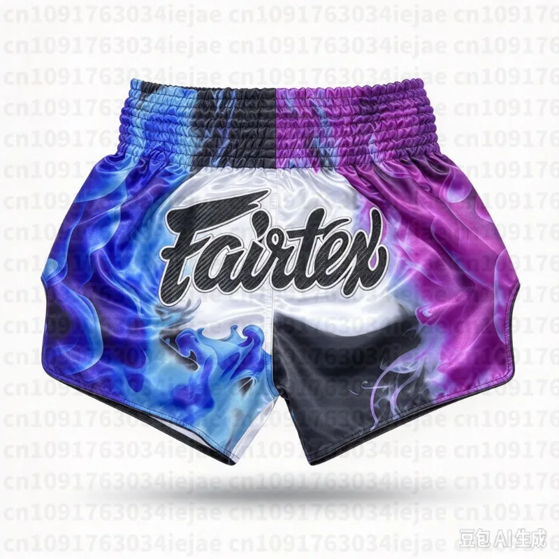 Muay Thai Shorts Men Women Kids Leopard Thai Boxing Shorts Premium Kickboxing Fight Training MMA Pants