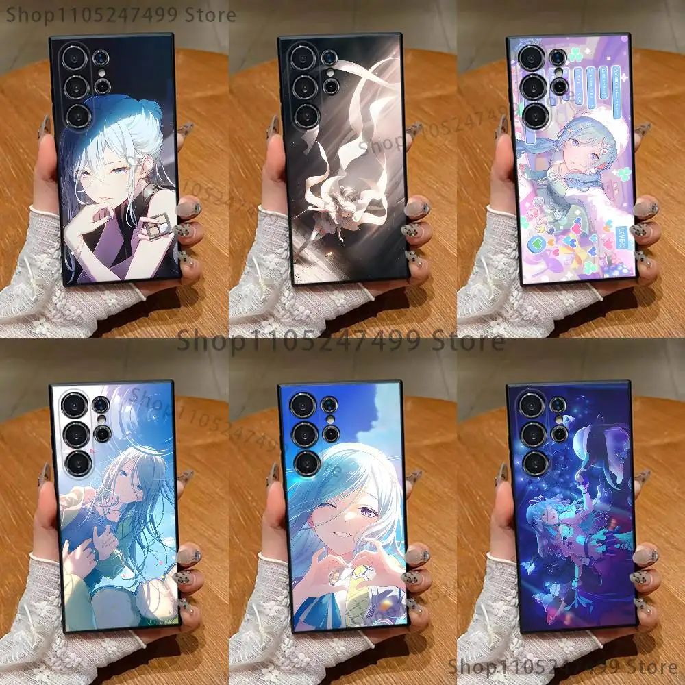 

H-Hinomori S-Shizuku Phone Case For Samsung S 25,24,23,22,30,21,10,9,Ultra,Plus,Lite,FE,4,5 G Black Soft Case