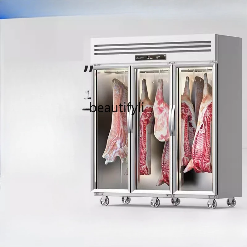 

Commercial frozen and refrigerated fresh-keeping freezer hanging meat chilled meat cabinet vertical freezer acid discharge