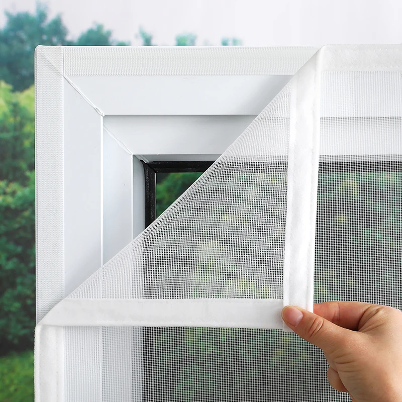 

Self-adhesive and reusable mosquito nets for windows, anti-mosquito window screens, tulle, customizable in summer washable mesh