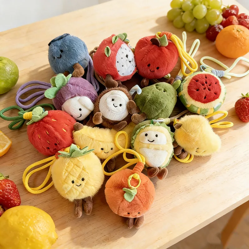 Simulation eco-friendly fruit plush toy, fruit vegetable toy, vegetable keychain, bag accessory, pendant, keychain accessory